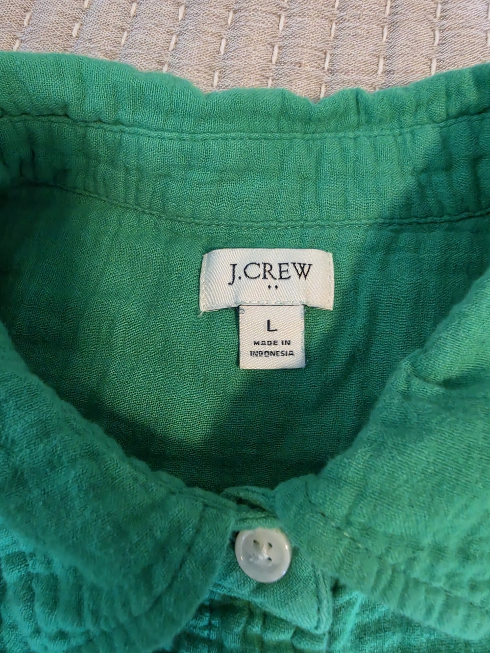 J. Crew Emerald Green Button-Down Shirt - Picture 3 of 5